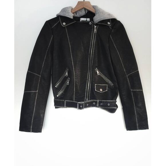 NWT Vigoss Black Faux Leather Moto Jacket - Medium - Picture 4 of 10